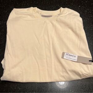 Fear of God ESSENTIALS Jersey Tee Shirt off white / cream Large